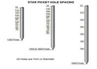 Úc Star Picket Steel Y Hàng rào Bài 2.1M Phụ kiện hàng rào liên kết chuỗi