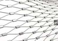 Mặt tiền tòa nhà 70x120mm Ss Rope Mesh Dệt lan can bảo vệ Mạng lưới