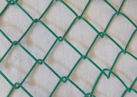 Hàng rào liên kết chuỗi kim cương màu xanh lá cây và bạc đậm 2 inch 6ft cho Landcap hiện trường