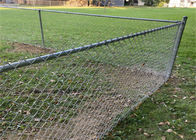 Tường ranh giới mạ kẽm Pvc tráng dây lưới hàng rào liên kết chuỗi 60mm