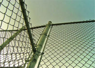 Hàng rào liên kết chuỗi bằng nhựa màu xanh lá cây có lỗ kim cương 2,5mm