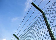 Màu đen 6ft Chuỗi liên kết hàng rào Bảo vệ sân vải